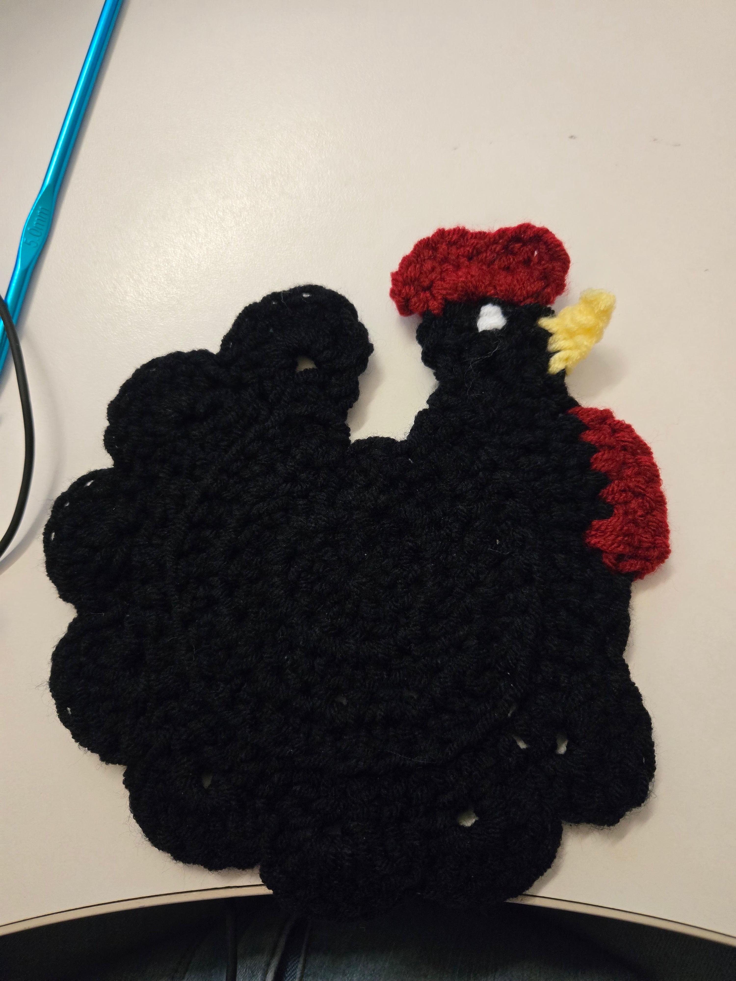 Crochet Chicken Coaster