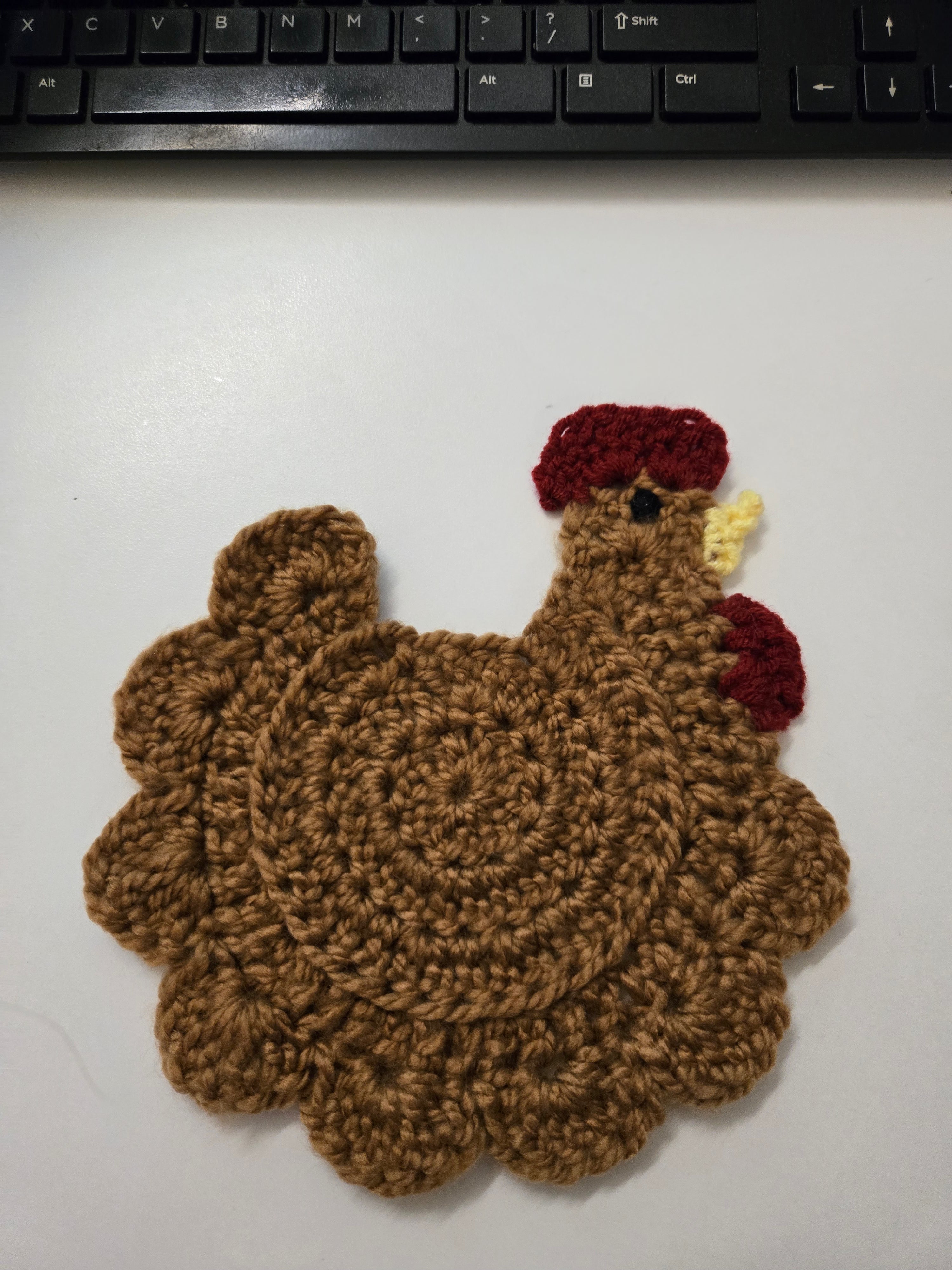 Crochet Chicken Coaster
